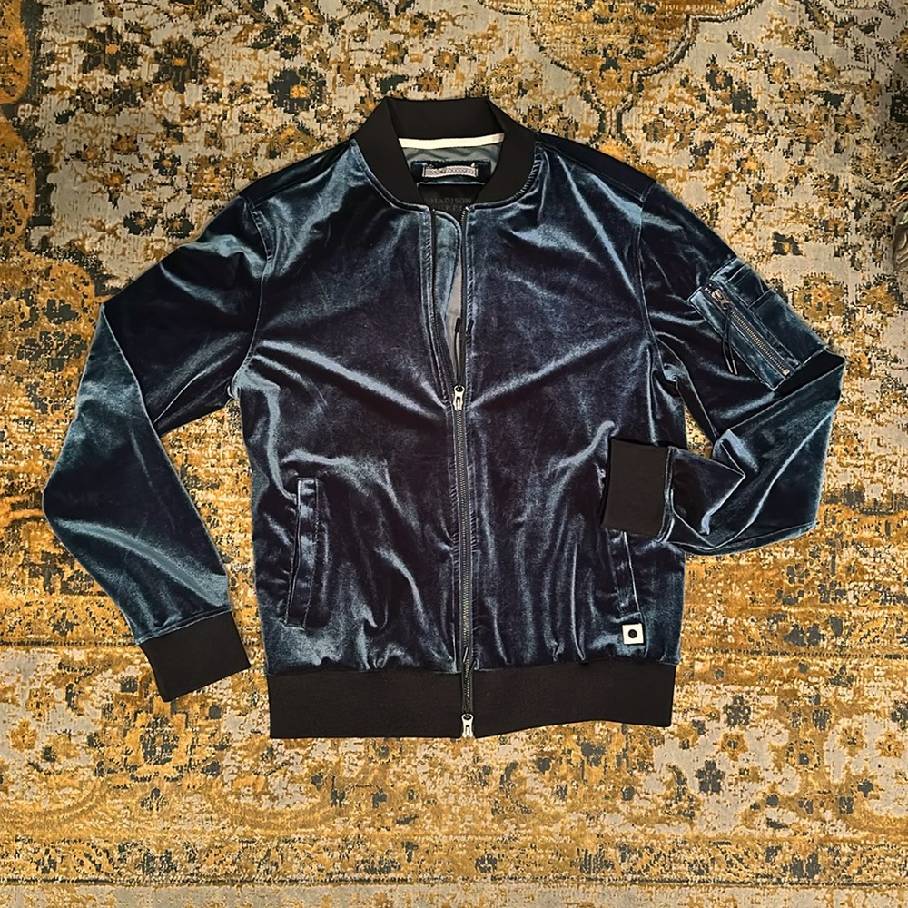 ‘Madison supply’ green velvet lightweight jacket  size M